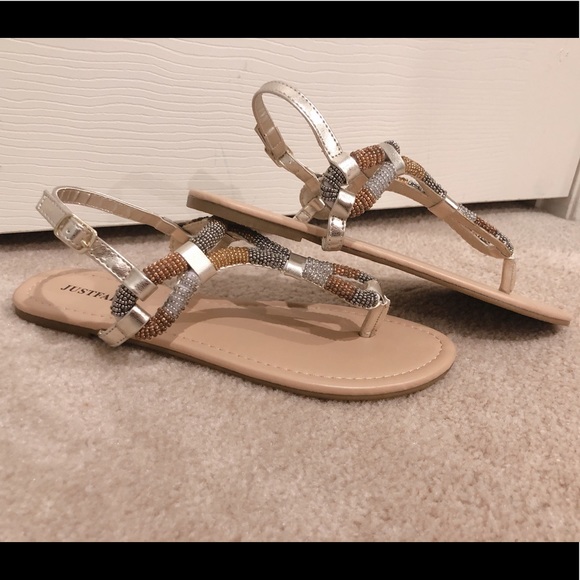 Beaded Flat Sandal - Picture 2 of 2